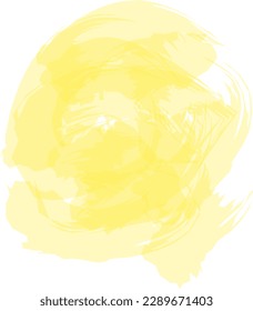 Vektor-durchscheinender gelber Fleck, Aquarellimitation, Pinselstriche, Designmaterialien, unscharfer Fleck