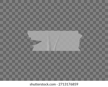 Vector transparent adhesive tape. Adhesive strip. Vector torn pieces of masking tape