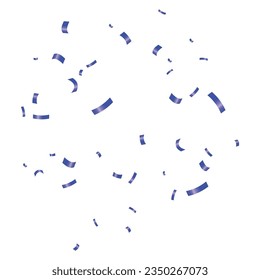 Vector transparent background with blue confetti.