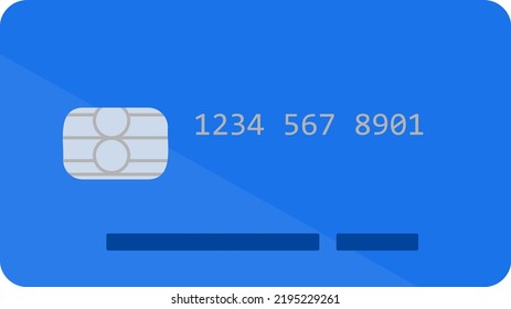 Vector Transparent Background Blue Credit Card Stock Vector (Royalty ...