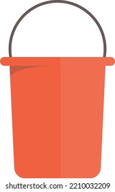 Vector with transparent background, of a bucket of water. Bucket or container to store water. Cleaning utensils.
