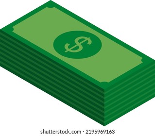 Vector Transparent Background Green Banknotes Dollars Stock Vector ...