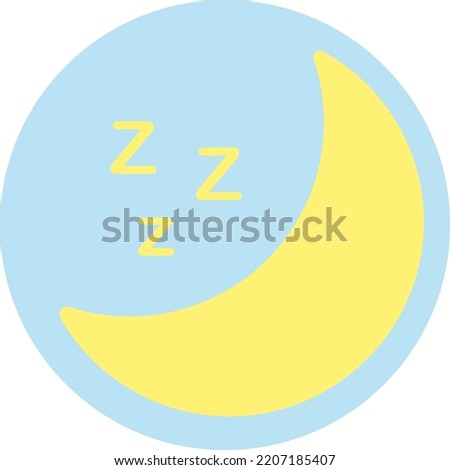 Vector with transparent background, moon icon, night symbol, night rest. Have a healthy and deep sleep. Sleep well. Time to go to bed. Sleep symbol.
