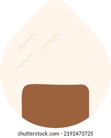 Vector de fondo transparente, de un arroz onigiri. La comida japonesa. La comida oriental. Preparación de arroz. 