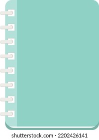 Vector with transparent background, of a school notebook. Education and studies. Return to the classroom and to the school.
