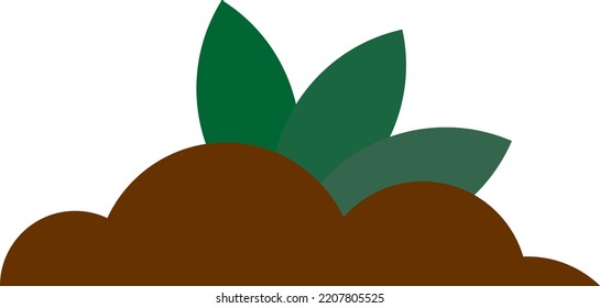 Vector with a transparent background, from a sprout of a plant. Green leaves coming out of the ground. Vegetable cultivation. Organic seed sprout. Agriculture and ecology. Gardening.