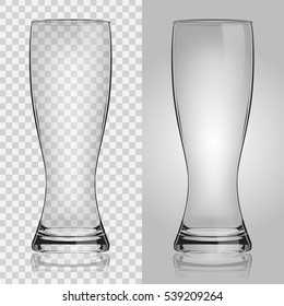 Vector transparent beer glass. EPS10