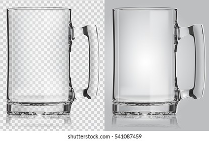 Vector Transparent Beer Mug. EPS10