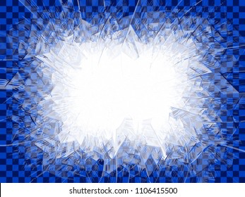 Ventana de escarcha azul transparente vectorial. Eps8. RGB. Colores globales