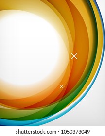 Vector líneas de onda de color transparentes fondo abstracto, ondas de vidrio brillante, fondo abstracto vectorial, plantillas de efectos luminosos brillantes para banner web, fondo de presentación de negocios o tecnología