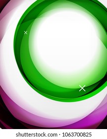 Abstrakte Vektorgrafik-Farb-Wellenlinien, glänzende Glaswellen, abstrakte Vektorhintergründe, glänzende Lichteffekten-Vorlagen für Web-Banner, Geschäfts- oder Technologiepräsentationshintergrund