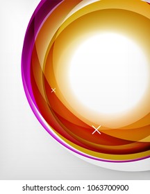 Vector líneas de onda de color transparentes fondo abstracto, ondas de vidrio brillante, fondo abstracto vectorial, plantillas de efectos luminosos brillantes para banner web, fondo de presentación de negocios o tecnología