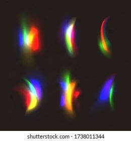 Vector Transparent Colorful Bokeh Effect. Abstract Blurred Rainbow Design Elements