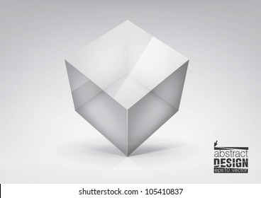 Vector  Transparent Cube For Your  Graphic Design, You Can Change Colors For The Background