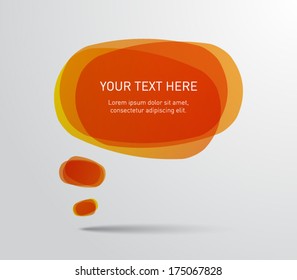 Vector transparent dialog speech bubble. Abstract design