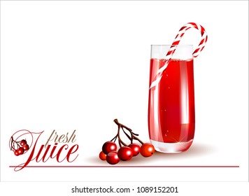 Vector transparent glass with juice.Vector image for sale of juice.
Label, wrapper, poster, leaflet.
