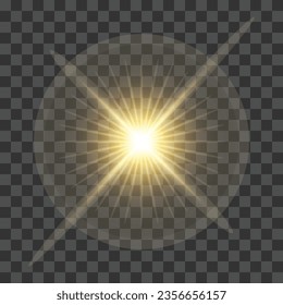 Vector transparent glowing lens flare background