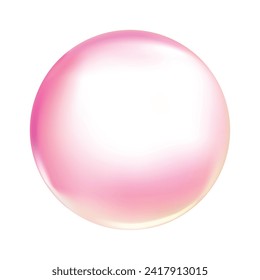 vector transparent multicolored soap bubble on plaid background.