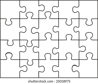 vector transparent puzzle on withe background