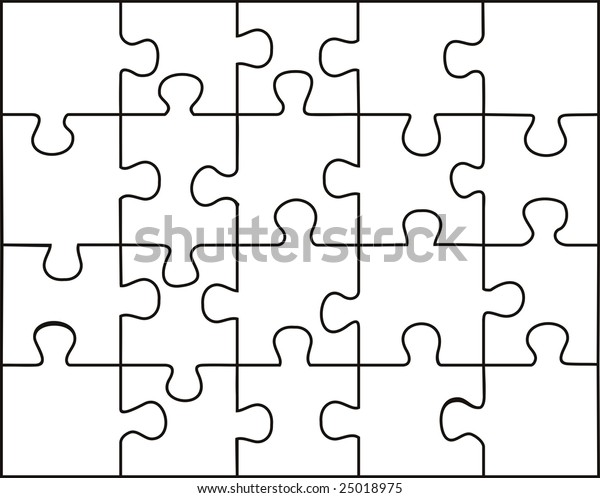 Vector Transparent Puzzle On Withe Background Stock Vector Royalty Free 25018975