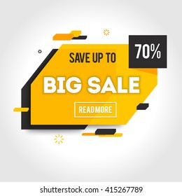 Vector Transparent SALE banner. Geometric Sale background. Super Sale illustration