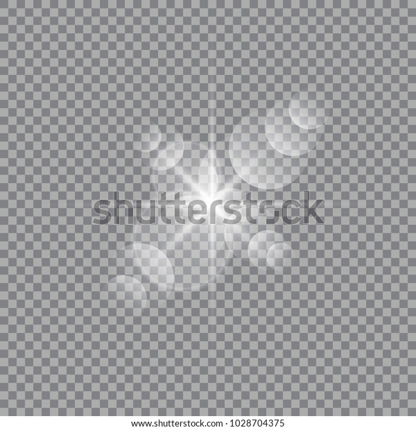 Vector transparent sun flash with rays and\
spotligh. Sunlight special lens flare light effect. Abstract\
texture for your design and\
business.