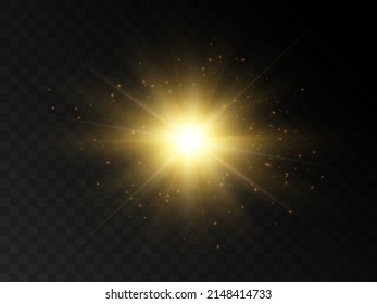Vector transparent sun light, lens flare special effect. Sun flare, abstract light effect