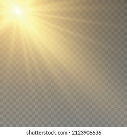 Vector transparent sun light, special lens flare effect.
