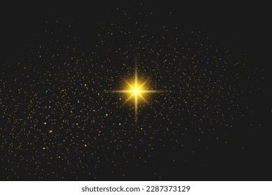 Efecto de luz especial de la lente de la luz solar transparente del vector. luz solar de la lente delantera. Desenfoque del vector con luz de radiancia. Decoración. Vigas de estrella horizontales y foco de atención. estrella