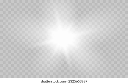Efecto de luz especial de la lente de la luz solar transparente del vector.