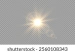 Vector transparent sunlight with lens flare effect. Overlays, overlay, light, Sun, sunrays, overlays, light transitions, lens flare, light leaks and glare in PNG format. PNG sunlight flare light effec