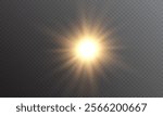 Vector transparent sunlight with lens flare effect. Overlays, light, Sun, sunrays, overlays, light transitions, lens flare, light leaks and glare in PNG format. PNG sunlight flare light.