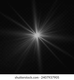 Vector transparent sunlight, lens flare special effect. solar flare on the front lens. Vector blur in the glow of light.