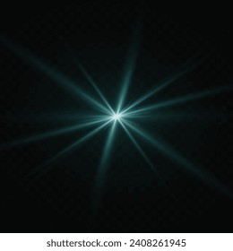 Luz solar transparente vectorial, efecto especial de la lente. bengala solar en la lente delantera. El vector se desdibuja en el brillo de la luz.