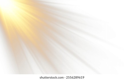 Vector transparent sunlight with lens flare effect. Overlays, overlay, light, Sun, sunrays, overlays, light transitions, lens flare, light leaks and glare in PNG format. PNG sunlight flare light effec