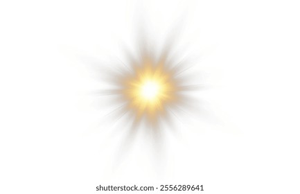 Vector transparent sunlight with lens flare effect. Overlays, overlay, light, Sun, sunrays, overlays, light transitions, lens flare, light leaks and glare in PNG format. PNG sunlight flare light effec