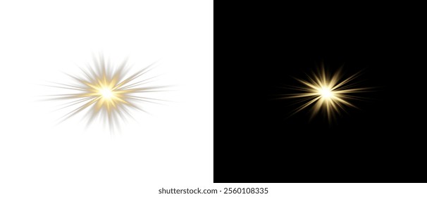 Vector transparent sunlight with lens flare effect. Overlays, overlay, light, Sun, sunrays, overlays, light transitions, lens flare, light leaks and glare in PNG format. PNG sunlight flare light effec