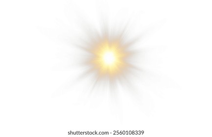 Vector transparent sunlight with lens flare effect. Overlays, overlay, light, Sun, sunrays, overlays, light transitions, lens flare, light leaks and glare in PNG format. PNG sunlight flare light effec