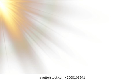 Vector transparent sunlight with lens flare effect. Overlays, overlay, light, Sun, sunrays, overlays, light transitions, lens flare, light leaks and glare in PNG format. PNG sunlight flare light effec