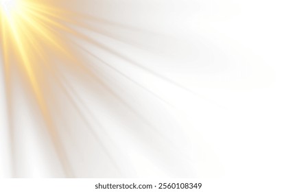 Vector transparent sunlight with lens flare effect. Overlays, overlay, light, Sun, sunrays, overlays, light transitions, lens flare, light leaks and glare in PNG format. PNG sunlight flare light effec