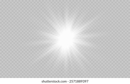 Vector transparent sunlight with lens flare effect. Overlays, overlay, light, Sun, sunrays, overlays, light transitions, lens flare, light leaks and glare in PNG format. PNG sunlight flare light effec