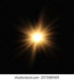 Vector transparent sunlight with lens flare effect. Overlays, overlay, light, Sun, sunrays, overlays, light transitions, lens flare, light leaks and glare in PNG format. PNG sunlight flare light effec