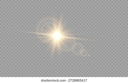 Luz solar transparente do vetor com efeito de clarão da lente. Sobreposições, luz, sol, raios solares, sobreposições, transições de luz, brilho da lente, vazamentos de luz e brilho no formato PNG. Luz de erupção da luz solar PNG.