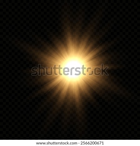 Vector transparent sunlight with lens flare effect. Overlays, light, Sun, sunrays, overlays, light transitions, lens flare, light leaks and glare in PNG format. PNG sunlight flare light.