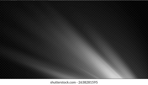 Vector transparent sunlight with special glare effect.Shining highlights