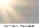 Vector transparent sunlight with special lens flare effect. png	
