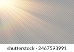 Vector transparent sunlight with special lens flare effect. png	
