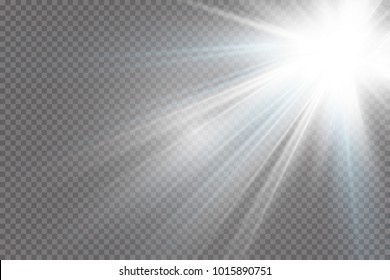 Vector transparent sunlight special lens flare light effect.