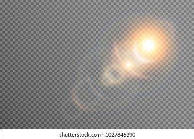 Vector transparent sunlight special lens flare light effect.