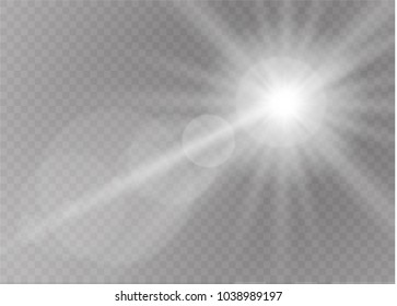 Vector transparent sunlight special lens flare light effect.clouds.